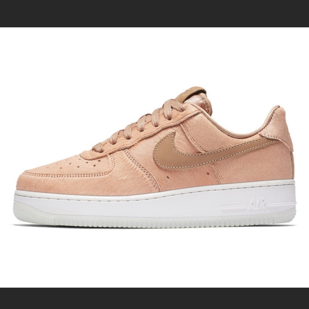 RARE EUC Nike Air Force 1 in plush pink pony hair